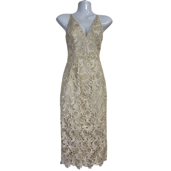 Dress the Population Cream Lace Overlay XS Dress - Picture 2 of 6